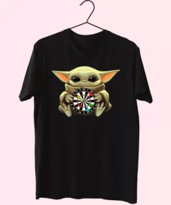Baby Yoda Playing Darts Classic 90S T Shirt Style 3 Baby Yoda Playing Darts Classic 90S T Shirt Style 4