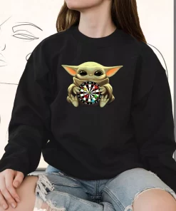 Baby Yoda Playing Darts Classic Sweatshirt Style