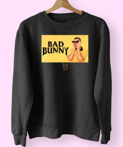 Bad Bunny Black And Yellow Essential Sweatshirt