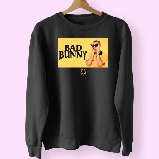 Bad Bunny Black And Yellow Essential Sweatshirt