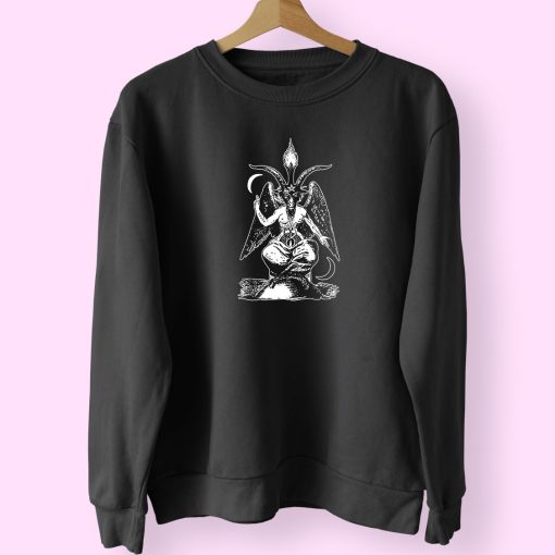 Baphomet Witch Satan Trendy 80s Sweatshirt
