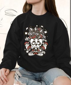 Barbell Skull Head Funny Graphic Sweatshirt