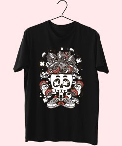 Barbell Skull Head Funny Graphic T Shirt