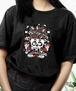 Barbell Skull Head Funny Graphic T Shirt