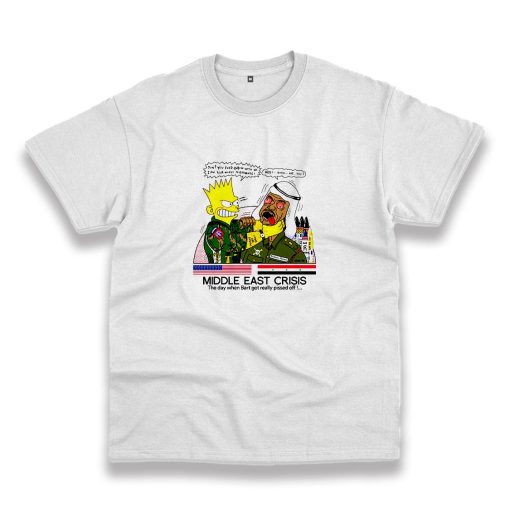 Bart Middle East Crisis Simpsons Casual T Shirt