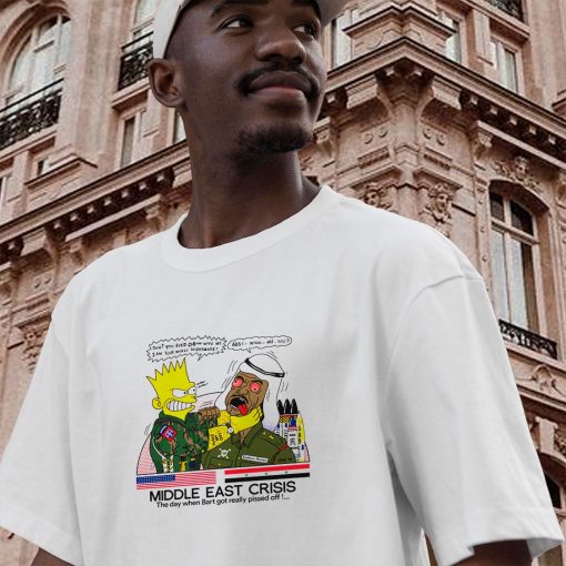 Bart Middle East Crisis Simpsons Casual T Shirt