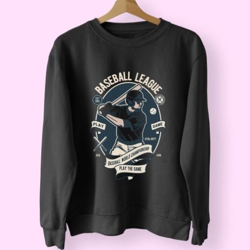 Baseball League Funny Graphic Sweatshirt