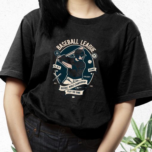 Baseball League Funny Graphic T Shirt