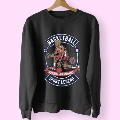 Basketball Sport Legend Funny Graphic Sweatshirt