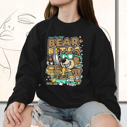 Bear Bites Funny Graphic Sweatshirt