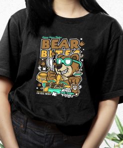 Bear Bites Funny Graphic T Shirt
