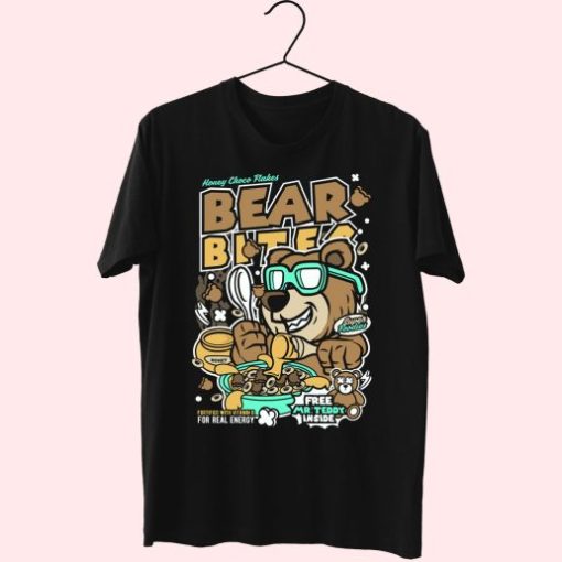 Bear Bites Funny Graphic T Shirt