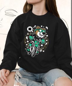 Bear Motocross Rider Funny Graphic Sweatshirt