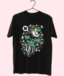 Bear Motocross Rider Funny Graphic T Shirt 3 Bear Motocross Rider Funny Graphic T Shirt 4