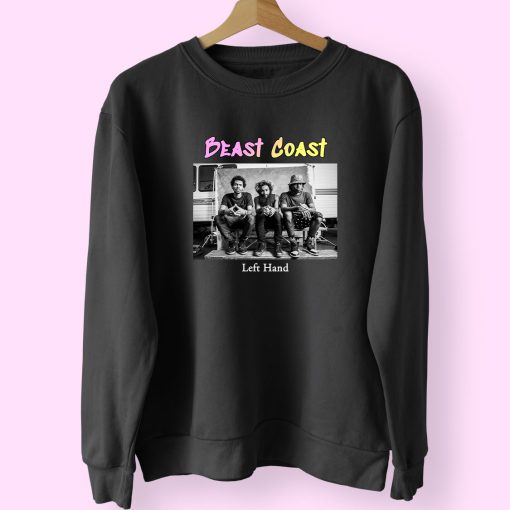 Beast Coast Left Hand Vintage Rapper Sweatshirt