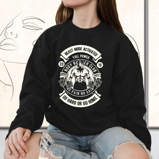 Beast Mode Activated Funny Graphic Sweatshirt