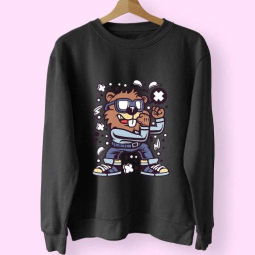 Beaver Fighter Funny Graphic Sweatshirt