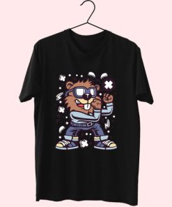 Beaver Fighter Funny Graphic T Shirt 4