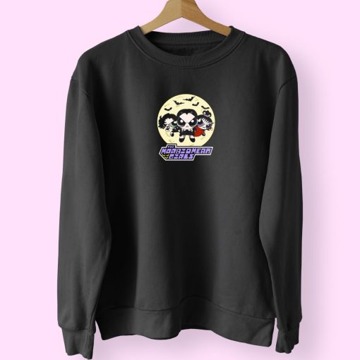 Beetlejuice Powerpuff Girls Vintage Cartoon Sweatshirt Design