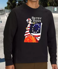 Betsy Ross American Flag 1776 Art Holiday Sweatshirt 2 Betsy Ross American Flag 1776 Art Holiday Sweatshirt 3