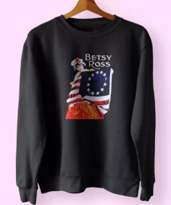 Betsy Ross American Flag 1776 Art Holiday Sweatshirt 3 Betsy Ross American Flag 1776 Art Holiday Sweatshirt 4
