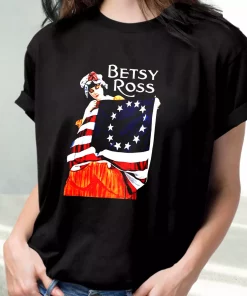 Betsy Ross American Flag 1776 Art Vetrerans Day T Shirt