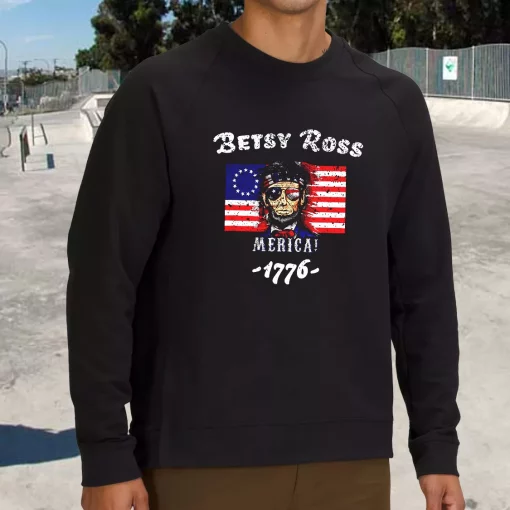 Betsy Ross American Victory 1776 Abraham Lincoln Holiday Sweatshirt