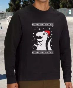 Big Trex Santa Sweatshirt Xmas Outfit