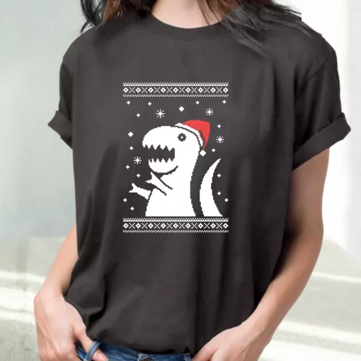 Big Trex Santa T Shirt Xmas Design