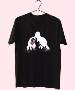 Bigfoot American Flag Vetrerans Day T Shirt Bigfoot American Flag Vetrerans Day T Shirt