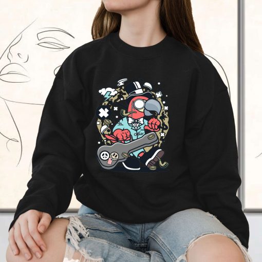 Bird Guitar Funny Graphic Sweatshirt