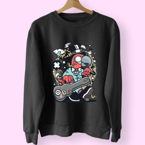 Bird Guitar Funny Graphic Sweatshirt