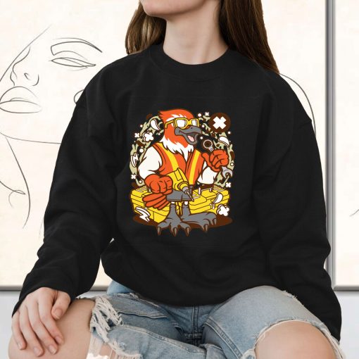 Bird Mechanic Worker Funny Graphic Sweatshirt