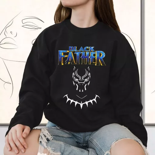 Black Father Marvel Fan Funny Father Day Sweatshirt