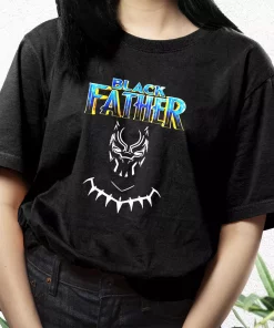 Black Father Marvel Fan T Shirt For Dad