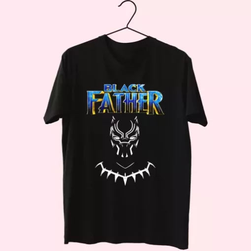 Black Father Marvel Fan T Shirt For Dad