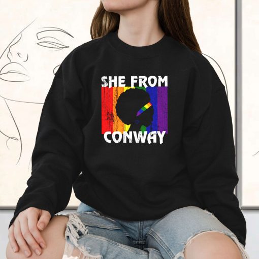 Black Girl She From Conway Arkansas 90s Fashionable Sweatshirt