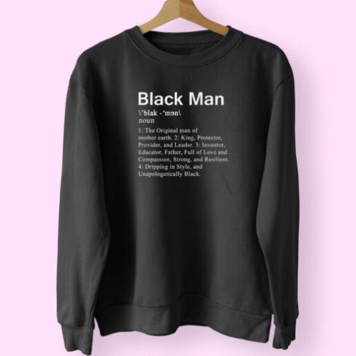 Black Men Definition Sweatshirt Design