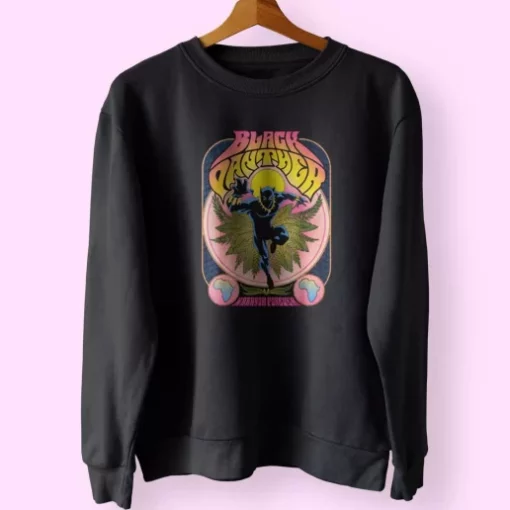 Black Panther Vintage 70’s Sweatshirt Outfit