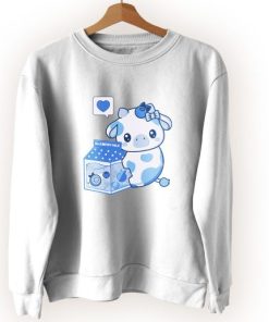 Blueberry Milk Cow Cute Sweatshirt Style