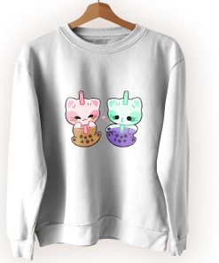 Boba Milk Tea Cat Cute Sweatshirt Style Boba Milk Tea Cat Cute Sweatshirt Style
