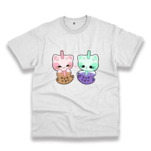 Boba Milk Tea Cat Trendy Casual T Shirt