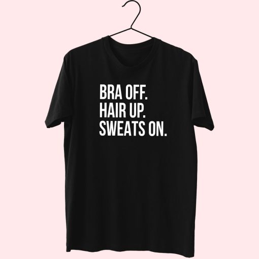 Bra Off Hair Up Trendy 70S T Shirt Outfit