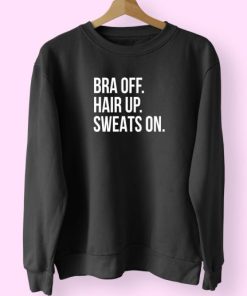 Bra Off Hair Up Vintage 70s Sweatshirt 3