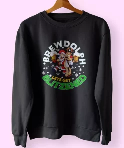Brewdolph Lets Get Blitzened Christmas Sweatshirt Xmas Outfit