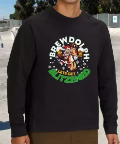 Brewdolph Lets Get Blitzened Christmas Sweatshirt Xmas Outfit