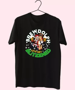 Brewdolph Lets Get Blitzened Christmas T Shirt Xmas Design
