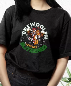 Brewdolph Lets Get Blitzened Christmas T Shirt Xmas Design 2 Brewdolph Lets Get Blitzened Christmas T Shirt Xmas Design 3