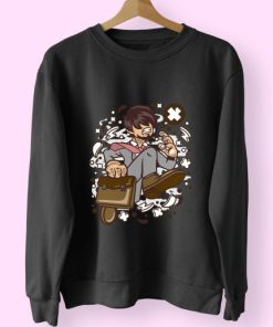 Businessman Running Funny Graphic Sweatshirt 4