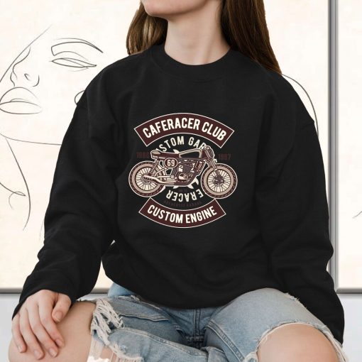 Caferacer Club Funny Graphic Sweatshirt